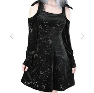 RESERVED Killstar Cosmo Cold Shoulder Dress L NWT